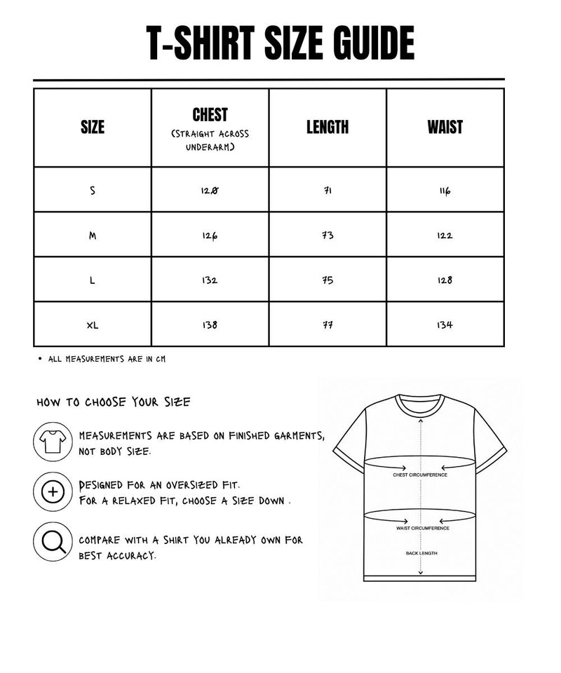 Size Measurements for The Turn Around Tee