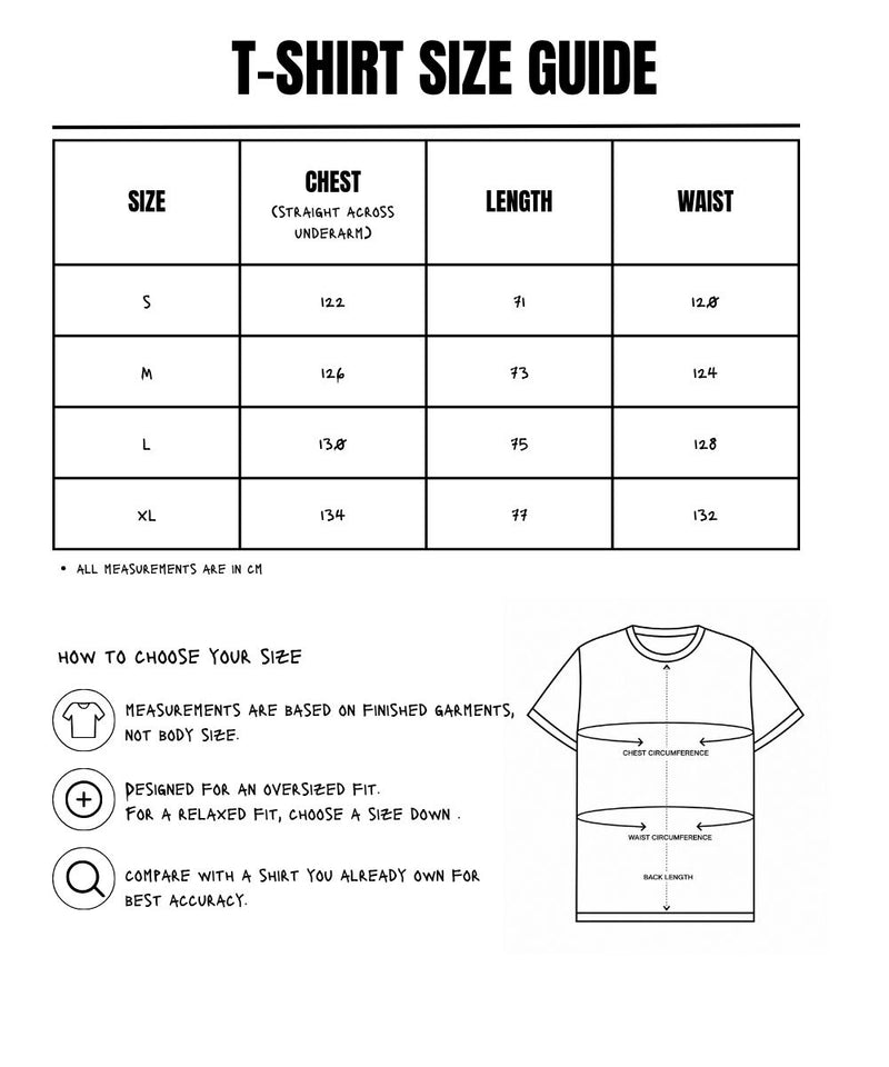 Size Measurements for The Double Tap Tee