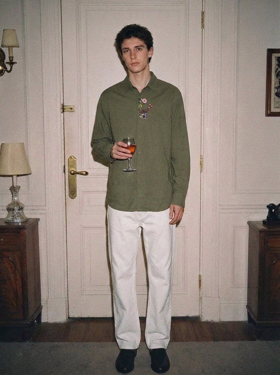 The Conversation Chest Shirt Green
